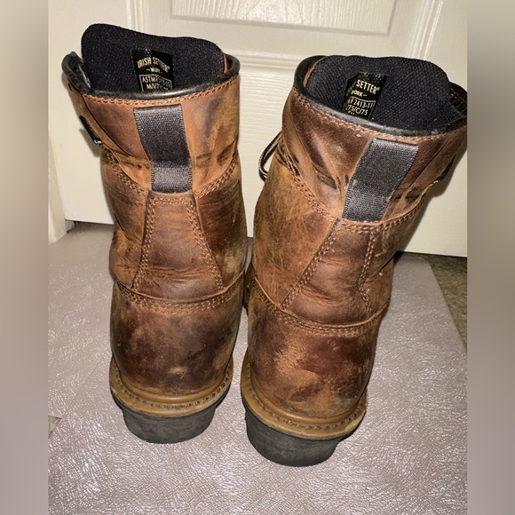 Red wing Irish Setter Brown Leather ultradry weatherproof safety toe Boots 8 main image 12